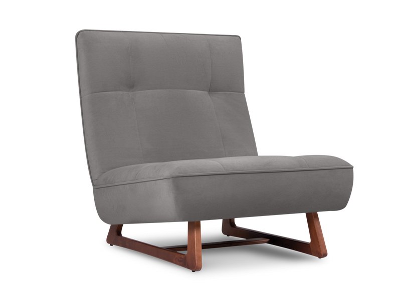 Кресло Рибс Велюр Серый