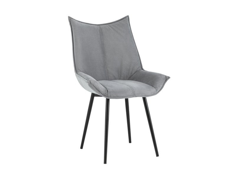Стул Эмилс Велюр Серый/Черный
