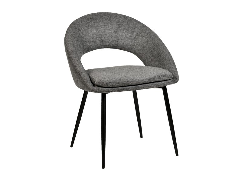 Стул Эйвери Велюр Серый/Черный