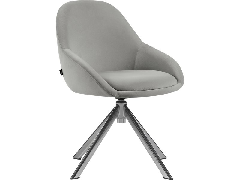 Стул Киана Велюр Серый/xром