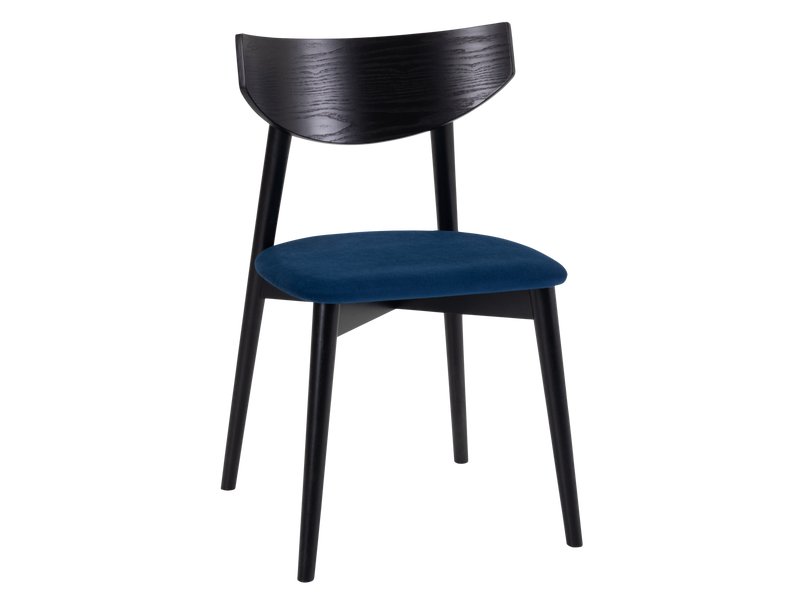 Стул Сеймур Велюр Синий/Черный