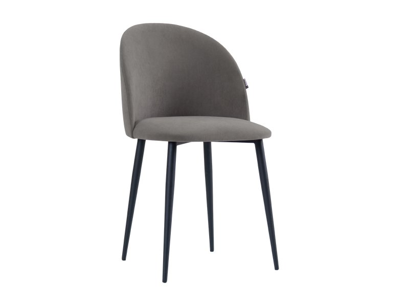 Стул Лион-1 Велюр Серый/Черный